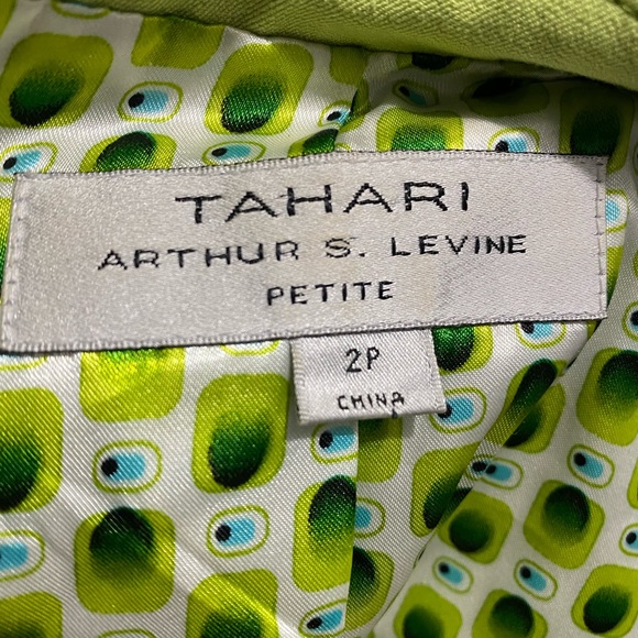Sold ❌ Tahari Arthur S. Levine Womens 2P Green Jacket - Picture 5 of 7